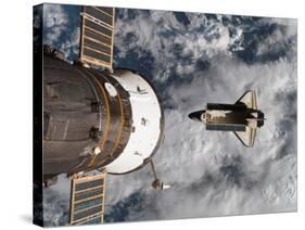 Space Shuttle Atlantis After It Undocked from the International Space Station on June 19, 2007-Stocktrek Images-Stretched Canvas