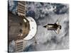 Space Shuttle Atlantis After It Undocked from the International Space Station on June 19, 2007-Stocktrek Images-Stretched Canvas