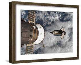 Space Shuttle Atlantis After It Undocked from the International Space Station on June 19, 2007-Stocktrek Images-Framed Premium Photographic Print