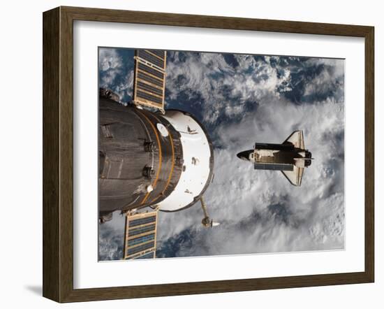 Space Shuttle Atlantis After It Undocked from the International Space Station on June 19, 2007-Stocktrek Images-Framed Photographic Print