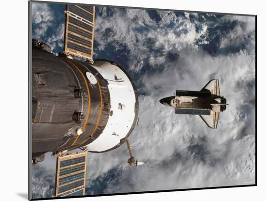Space Shuttle Atlantis After It Undocked from the International Space Station on June 19, 2007-Stocktrek Images-Mounted Photographic Print