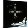 Space Shuttle Atlantis Departing the Mir Russian Space Station-null-Mounted Photo