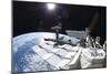 Space Shuttle Atlantis Docked to the International Space Station-null-Mounted Photographic Print