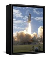 Space Shuttle Atlantis Lifts Off from its Launch Pad at Kennedy Space Center, Florida-null-Framed Stretched Canvas