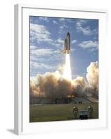 Space Shuttle Atlantis Lifts Off from its Launch Pad at Kennedy Space Center, Florida-null-Framed Photographic Print