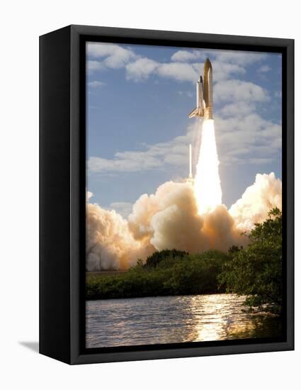 Space Shuttle Atlantis Lifts Off from its Launch Pad at Kennedy Space Center, Florida-null-Framed Stretched Canvas