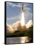 Space Shuttle Atlantis Lifts Off from its Launch Pad at Kennedy Space Center, Florida-null-Framed Stretched Canvas