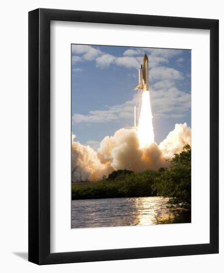 Space Shuttle Atlantis Lifts Off from its Launch Pad at Kennedy Space Center, Florida-null-Framed Photographic Print