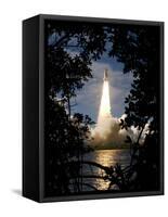 Space Shuttle Atlantis Lifts Off from its Launch Pad at Kennedy Space Center, Florida-null-Framed Stretched Canvas