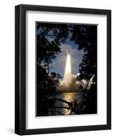 Space Shuttle Atlantis Lifts Off from its Launch Pad at Kennedy Space Center, Florida-null-Framed Premium Photographic Print