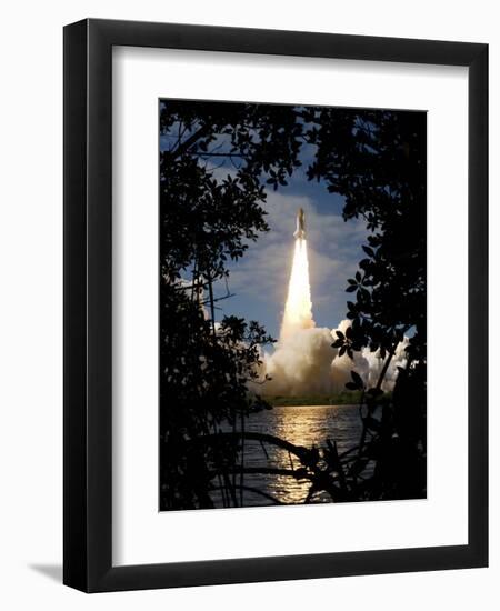 Space Shuttle Atlantis Lifts Off from its Launch Pad at Kennedy Space Center, Florida-null-Framed Premium Photographic Print