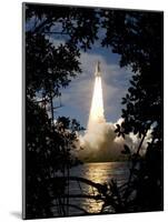 Space Shuttle Atlantis Lifts Off from its Launch Pad at Kennedy Space Center, Florida-null-Mounted Photographic Print