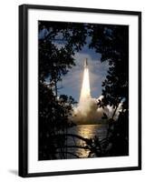 Space Shuttle Atlantis Lifts Off from its Launch Pad at Kennedy Space Center, Florida-null-Framed Photographic Print