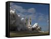 Space Shuttle Atlantis Lifts Off from its Launch Pad at Kennedy Space Center, Florida-null-Framed Stretched Canvas