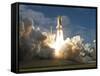 Space Shuttle Atlantis Lifts Off from its Launch Pad at Kennedy Space Center, Florida-null-Framed Stretched Canvas