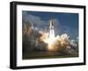 Space Shuttle Atlantis Lifts Off from its Launch Pad at Kennedy Space Center, Florida-null-Framed Premium Photographic Print