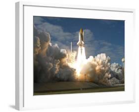 Space Shuttle Atlantis Lifts Off from its Launch Pad at Kennedy Space Center, Florida-null-Framed Photographic Print