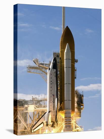 Space Shuttle Atlantis Lifts Off from its Launch Pad at Kennedy Space Center, Florida-null-Stretched Canvas