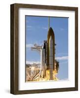 Space Shuttle Atlantis Lifts Off from its Launch Pad at Kennedy Space Center, Florida-null-Framed Photographic Print