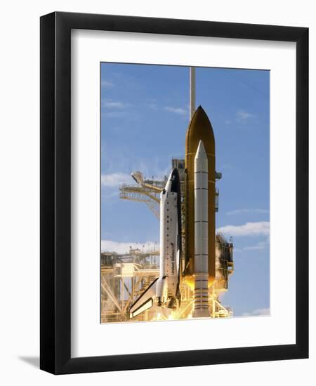 Space Shuttle Atlantis Lifts Off from its Launch Pad at Kennedy Space Center, Florida-null-Framed Photographic Print