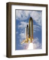 Space Shuttle Atlantis Lifts Off from its Launch Pad at Kennedy Space Center, Florida-null-Framed Photographic Print