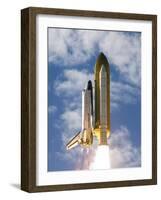 Space Shuttle Atlantis Lifts Off from its Launch Pad at Kennedy Space Center, Florida-null-Framed Photographic Print