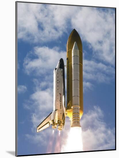 Space Shuttle Atlantis Lifts Off from its Launch Pad at Kennedy Space Center, Florida-null-Mounted Photographic Print