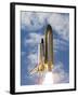 Space Shuttle Atlantis Lifts Off from its Launch Pad at Kennedy Space Center, Florida-null-Framed Photographic Print