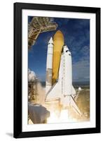 Space Shuttle Atlantis Lifts Off from its Launch Pad at Kennedy Space Center, Florida-null-Framed Photographic Print