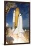 Space Shuttle Atlantis Lifts Off from its Launch Pad at Kennedy Space Center, Florida-null-Framed Photographic Print