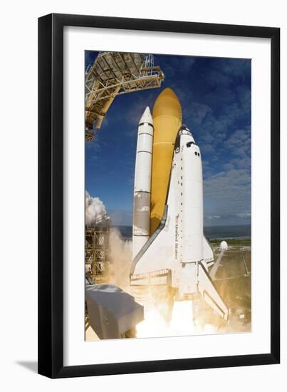 Space Shuttle Atlantis Lifts Off from its Launch Pad at Kennedy Space Center, Florida-null-Framed Premium Photographic Print