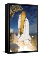 Space Shuttle Atlantis Lifts Off from its Launch Pad at Kennedy Space Center, Florida-null-Framed Stretched Canvas