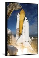 Space Shuttle Atlantis Lifts Off from its Launch Pad at Kennedy Space Center, Florida-null-Framed Stretched Canvas