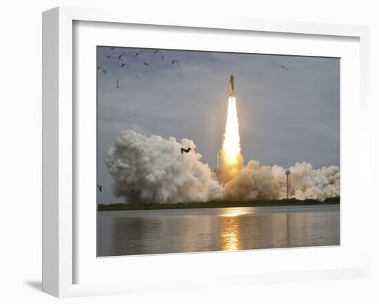 Space Shuttle Atlantis Lifts Off from the Kennedy Space Center, Florida-Stocktrek Images-Framed Photographic Print