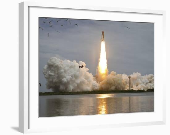 Space Shuttle Atlantis Lifts Off from the Kennedy Space Center, Florida-Stocktrek Images-Framed Photographic Print