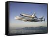 Space Shuttle Atlantis on Custom 747 Flies to Kennedy Space Center after Refurbishment, Sep 1, 1998-null-Framed Stretched Canvas