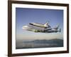 Space Shuttle Atlantis on Custom 747 Flies to Kennedy Space Center after Refurbishment, Sep 1, 1998-null-Framed Photo