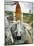 Space Shuttle Atlantis on the Launch Pad at Kennedy Space Center, Florida-Stocktrek Images-Mounted Premium Photographic Print