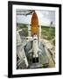 Space Shuttle Atlantis on the Launch Pad at Kennedy Space Center, Florida-Stocktrek Images-Framed Photographic Print