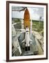 Space Shuttle Atlantis on the Launch Pad at Kennedy Space Center, Florida-Stocktrek Images-Framed Photographic Print