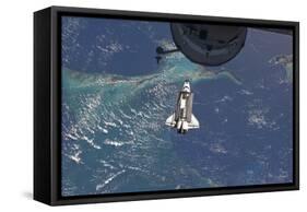 Space Shuttle Atlantis over the Bahamas-null-Framed Stretched Canvas