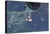 Space Shuttle Atlantis over the Bahamas-null-Stretched Canvas