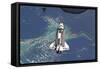 Space Shuttle Atlantis over the Bahamas-null-Framed Stretched Canvas