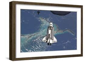 Space Shuttle Atlantis over the Bahamas-null-Framed Photographic Print