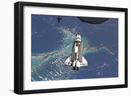 Space Shuttle Atlantis over the Bahamas-null-Framed Photographic Print