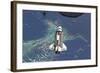 Space Shuttle Atlantis over the Bahamas-null-Framed Photographic Print