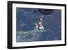 Space Shuttle Atlantis over the Bahamas-null-Framed Photographic Print