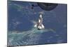 Space Shuttle Atlantis over the Bahamas-null-Mounted Photographic Print
