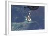 Space Shuttle Atlantis over the Bahamas-null-Framed Photographic Print