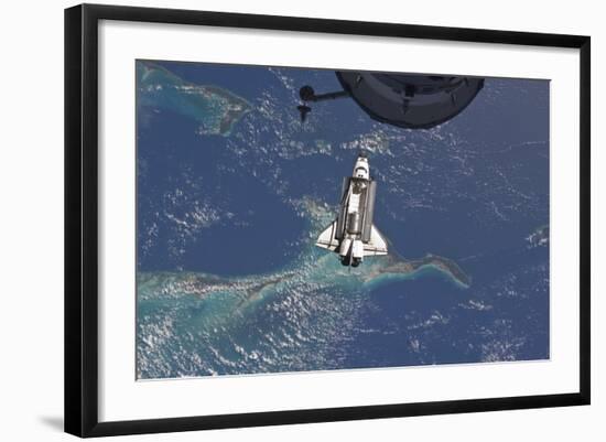 Space Shuttle Atlantis over the Bahamas-null-Framed Photographic Print